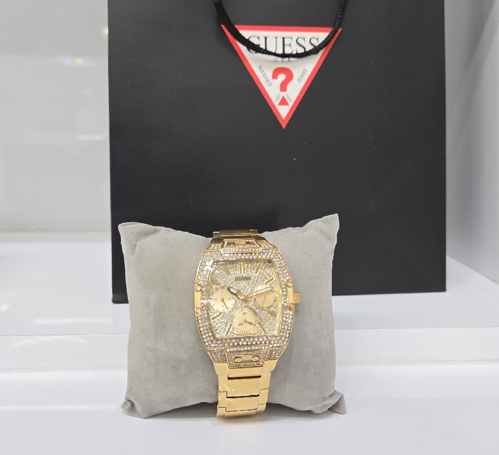 Guess Gold Chronograph Watch with Crystal Accents - Picture 2 of 4